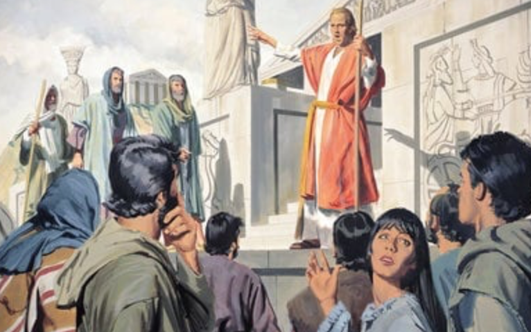 Paul speaking to Athenians