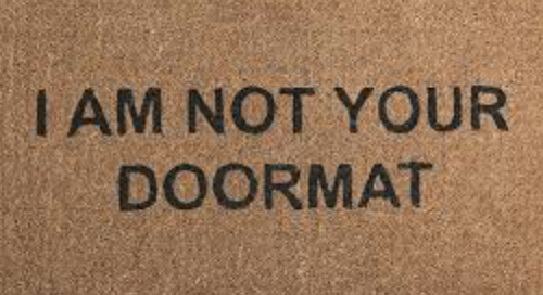 Be a doormat?